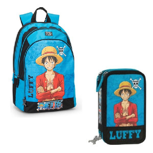 OFFERTA Kit Zaino + astuccio 3 zip One piece Comix (listino € 112,90)