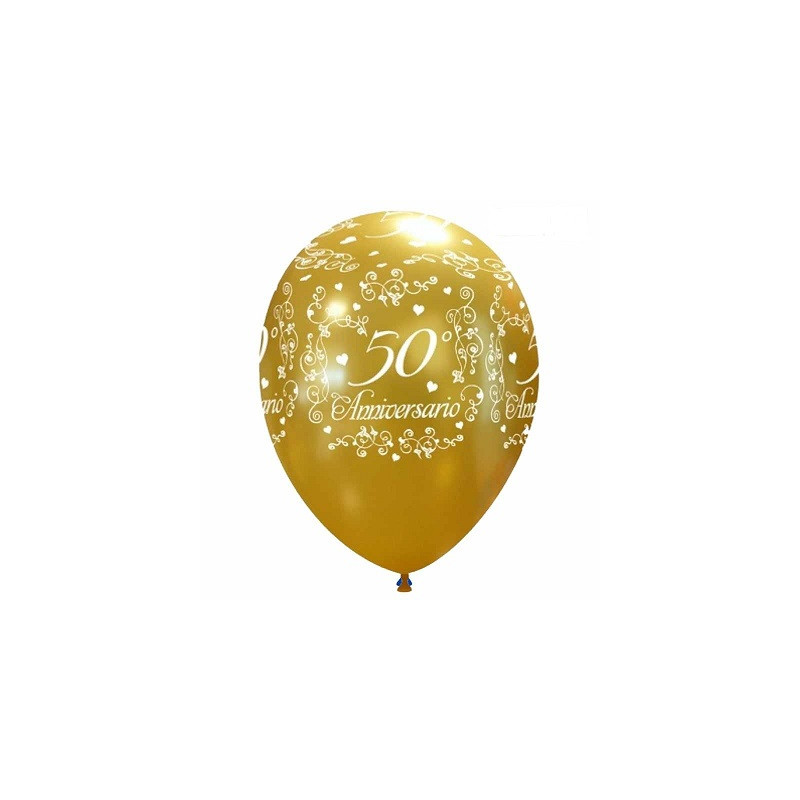 Palloncini 50° Anniversario oro 4pz