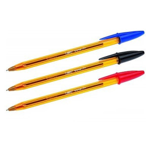 Penna Bic Cristal Fine fusto arancio rosse