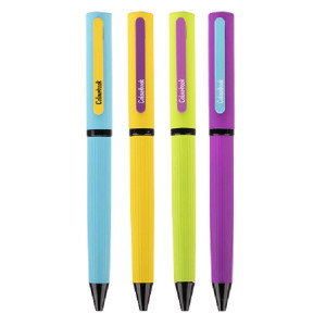 Penna sfera in metallo Creativity con astuccio – Colourbook gialla OFFERTA