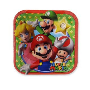 Piatti in carta Mario bross 8pz