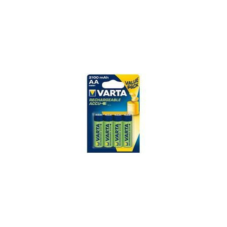 Pile Stilo AA Varta ricaricabili 4pz 2100mah