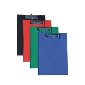 Porta blocco con molla con patta verde in similpelle