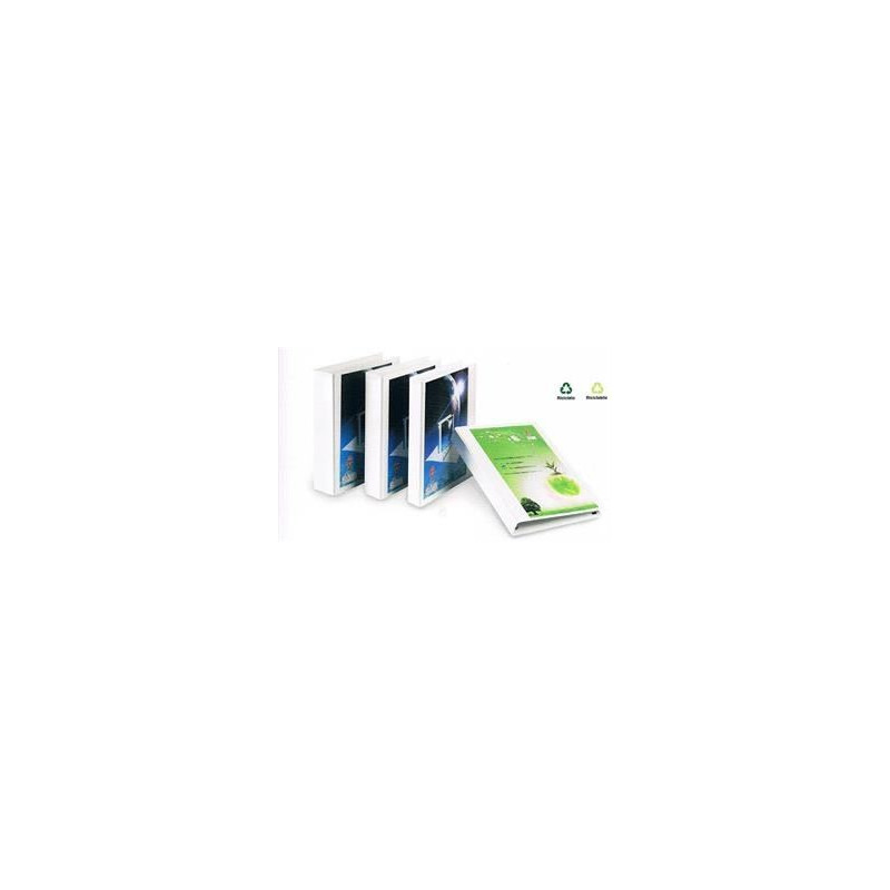 Raccoglitore personalizzabile 4 anelli D.30 bianco display