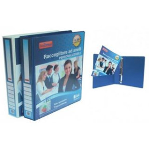Raccoglitore personalizzabile 4 anelli D.65 blu display