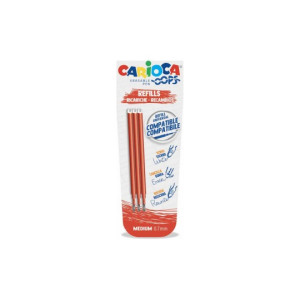Refill Carioca rosse tipo Frixion 0,7mm  3 pz. cancellabile ricaricabile-con inchiostro gel termosensibile- Carioca Oops