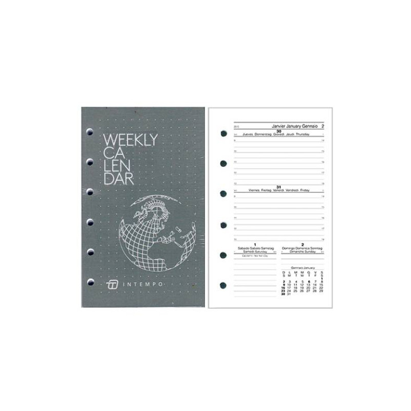 Ricambi per organizer 9x17 datato 2026