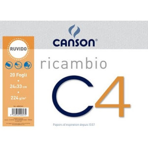 Ricambio Blocco C4 20fg 24x33 224gr.ruvido