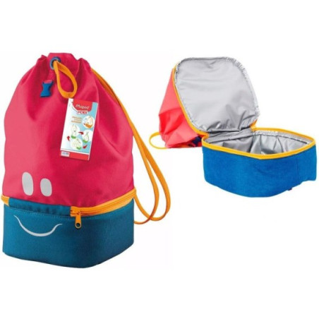 Sacca zainetto porta pranzo maped rosa