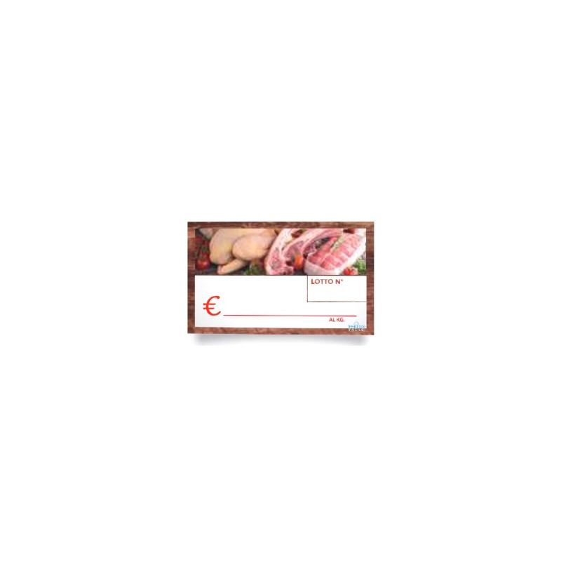 Segnaprezzo in PPL cancellabile 10pz con pennarello carni 100x60