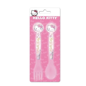 Set 2 Posate Cucchiaio e Forchetta Hello Kitty