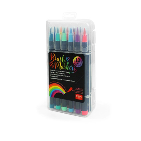 Set di 12 Pennarelli con Punta Pennello brush Legami