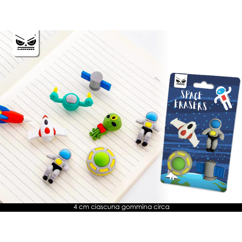 Set gommine spazio 4pz