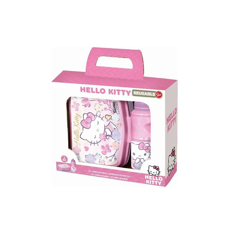 Set Porta Merenda e Borraccia Hello Kitty