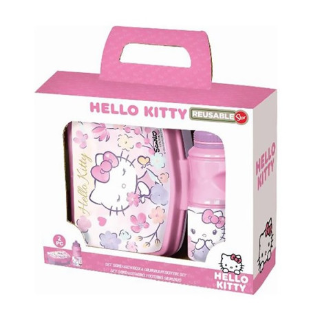 Set Porta Merenda e Borraccia Hello Kitty