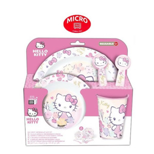 Set Pranzo Microonde 5 pz. Hello Kitty