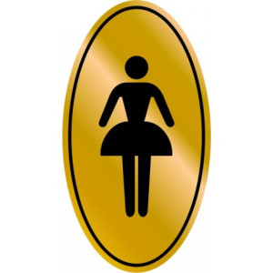 Targhette adesive resinate oro  figura donna