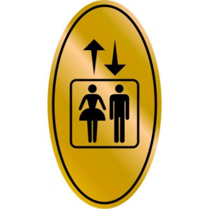 Targhette adesive resinate oro figura uomo e figura donna