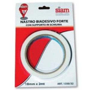 Nastro biadesivo in schiuma 18mmx2mt