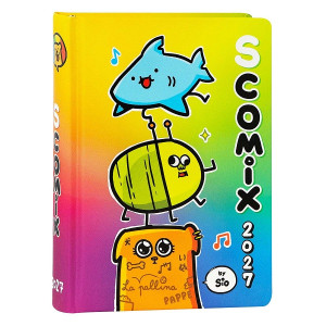 AGENDA 16M MEDIUM SCOMIX MULTICOLOR