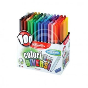 Pennarelli Fibracolor HI-TEXT 100pz p/conica  100 COLORI DIVERSI